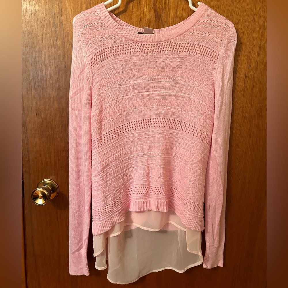 Love21 pink tunic sweater